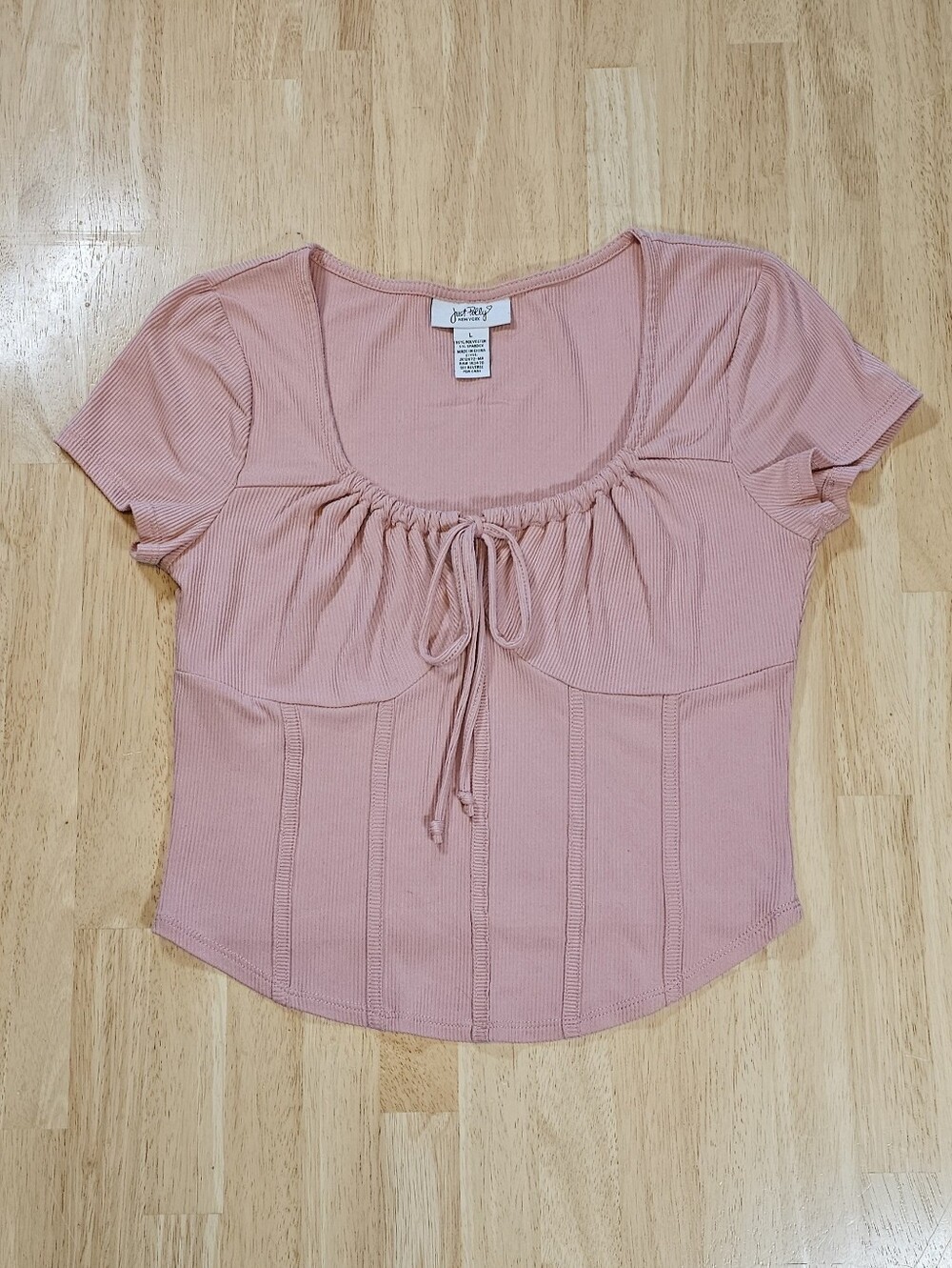 Just Polly Corset Style Crop Top